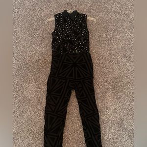 black velvet unitard dance costume
